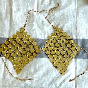 DollsKill Heart Gold Chainmail Top